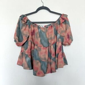 BB Dakota Multicolor Off-Shoulder Blouse